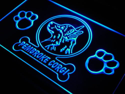 Pembroke Corgi Dog Pet Shop Neon Light Sign